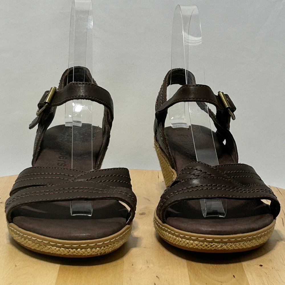 Timberland EarthKeepers Womens Brown Leather Open Toe Wedge Sandal - Size 7 & 38 - Picture 3 of 11